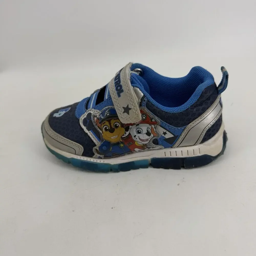 Nickelodeon Paw Patrol Light Up Sneakers Kids Size 9 Blue Cartoon